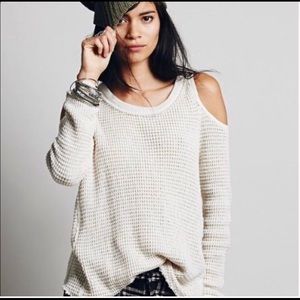Free People Cold Shoulder Sunrise Sweater